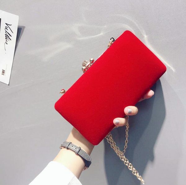 

velet rhinestones evening bag wedding purse finger ring diamonds chain shoulder handbags crystal evening bag
