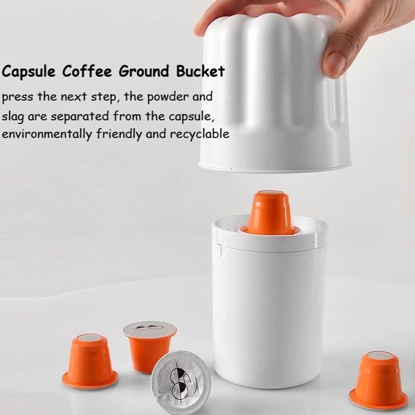 

coffee filters grounds bucket powder aluminum foil separation push-type waste bins