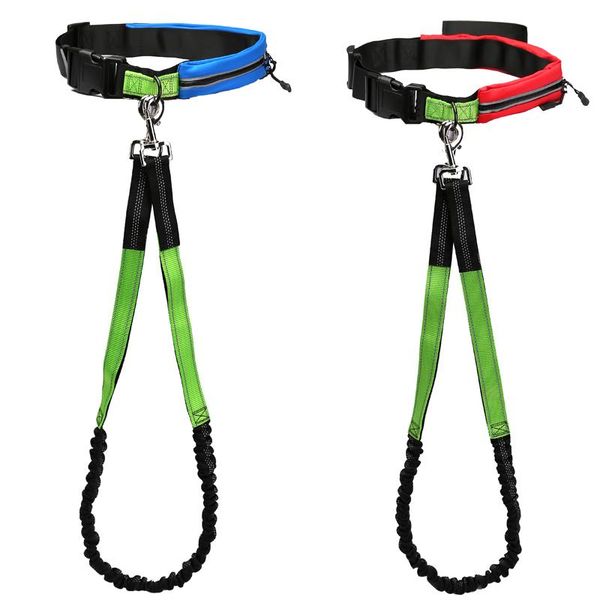 

dog collars & leashes hands leash for running walking training hiking retractable bungee waist medium to large dogs