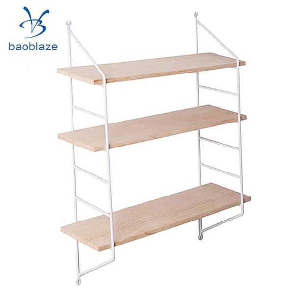 

bathroom shelves 3 layer wall hanging wooden floating shelf home decor