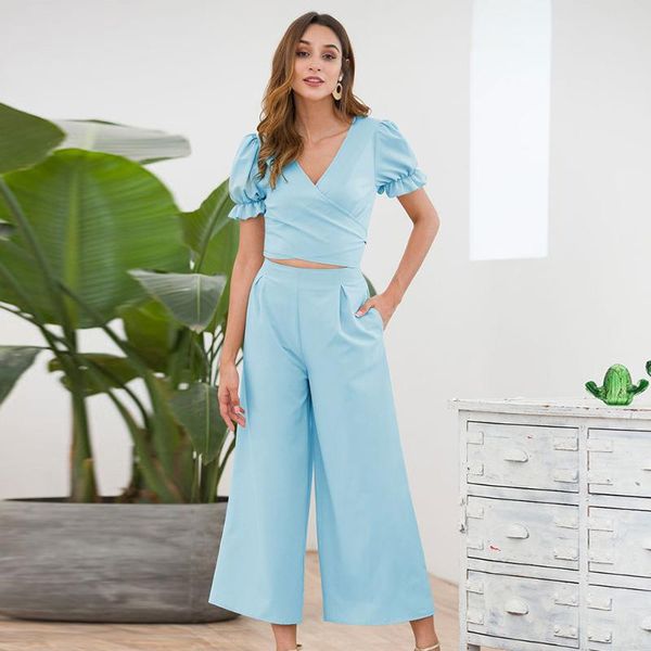 

women's jumpsuits & rompers women jumpsuit lady leisure playsui v neck casual party puff sleeved fit flare female, Black;white