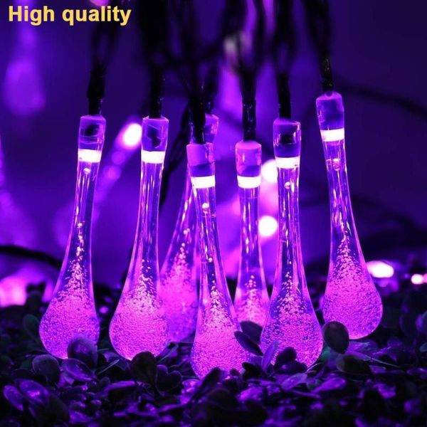 

lantern light string outdoor waterproof water drop decoration christmas garden courtyard 30 lights party