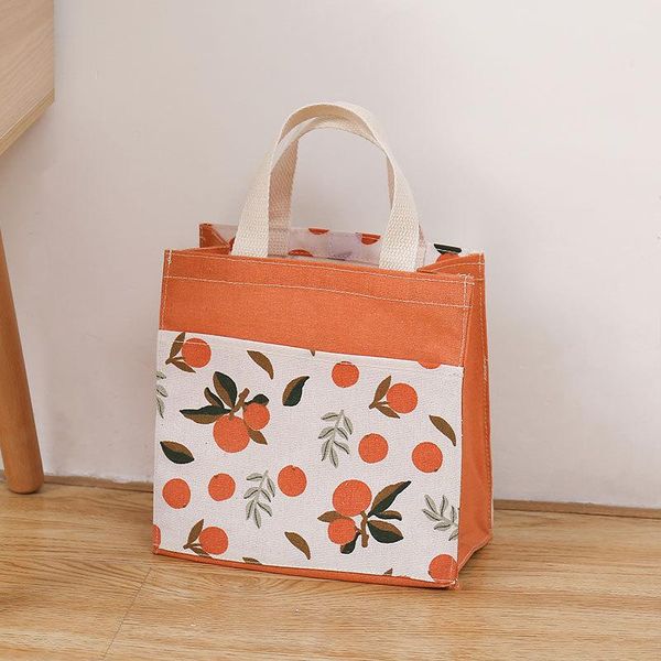 

storage bags canvas bag carrying girls handbags student cute fruit cartoon