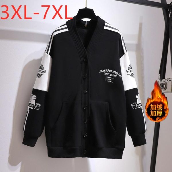 

women's jackets ladies autumn winter plus size jacket for women large long sleeve loose wool liner keep warm thick coat 3xl 4xl 5xl 6xl, Black;brown