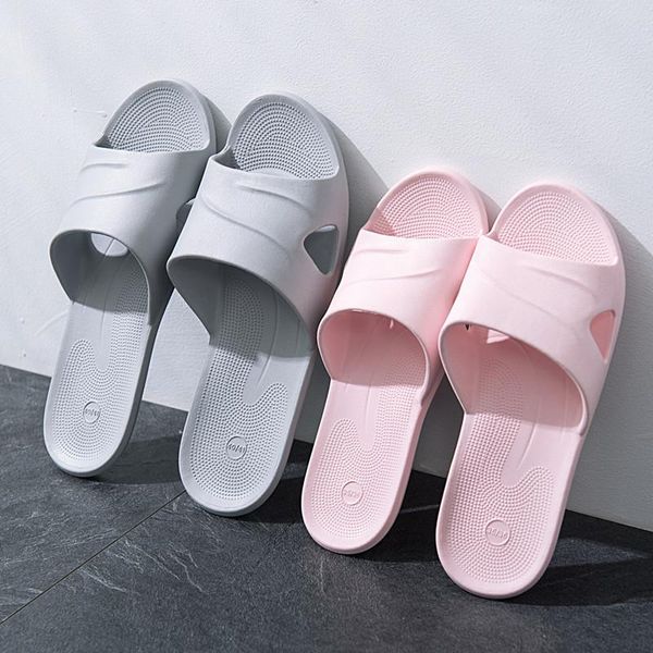 

soft eva indoor slippers female male bathroom shower slipper anti-slip super light lovers home floor shoes slip-on ladies slides, Black
