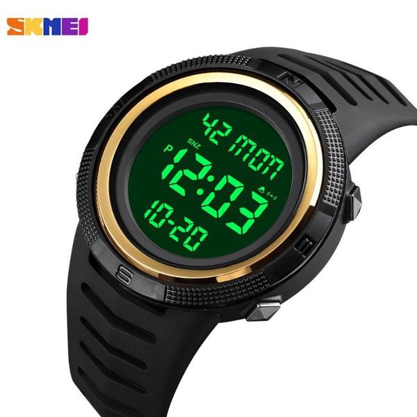 

wristwatches skmei 5bar waterproof male clock chrono count down calendar sport watches led display men digital watch relogio masculino 1632, Slivery;brown