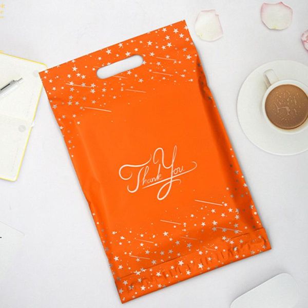 

storage bags 100pcs thank you print bag poly mailers courier mailing colorful packaging pe thick