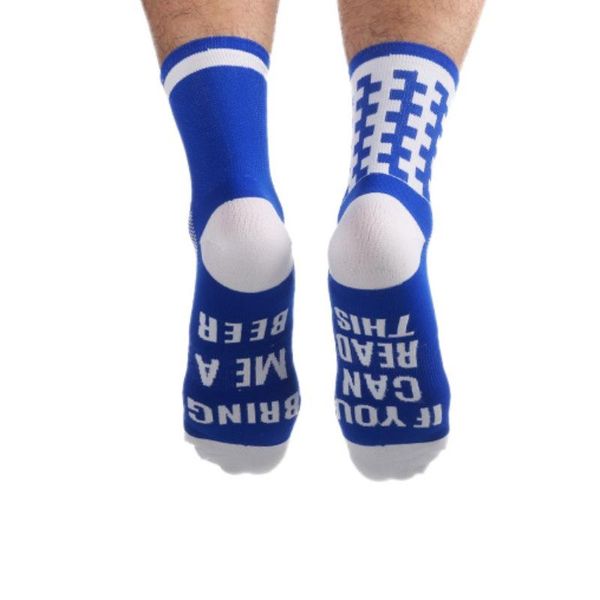 

sports socks 1 pair letter four seasons universal designed for cycling running climbing training h6, Black
