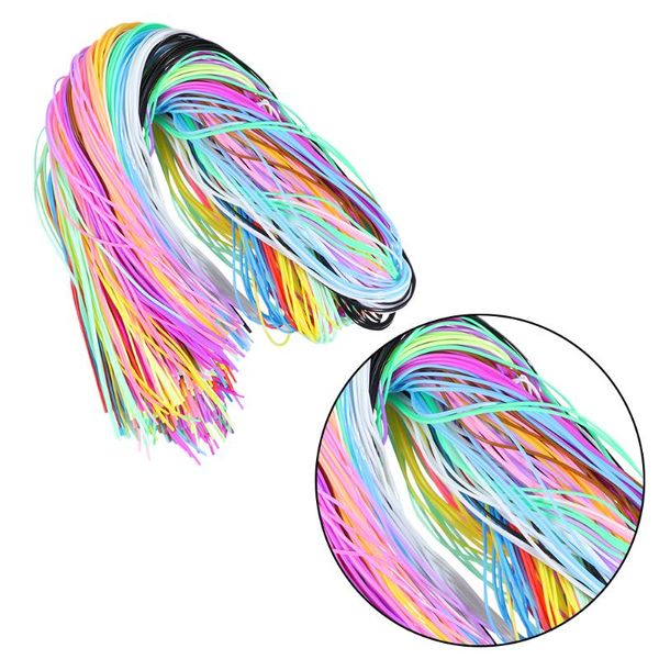 

yarn 400pcs 20 colors braided rope pvc diy cord colorful string wire, Black;white