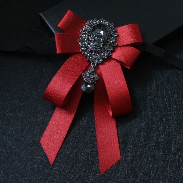 

C6G men's neck with water bow ties party diamond drill ribbon men's neck with water rhinestone rhinestoneparty tie diamond, Black;gray