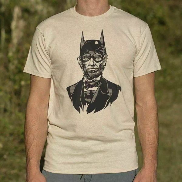

caped emancipator t-shirt | mens short sleeve graphic t-shirt, White;black