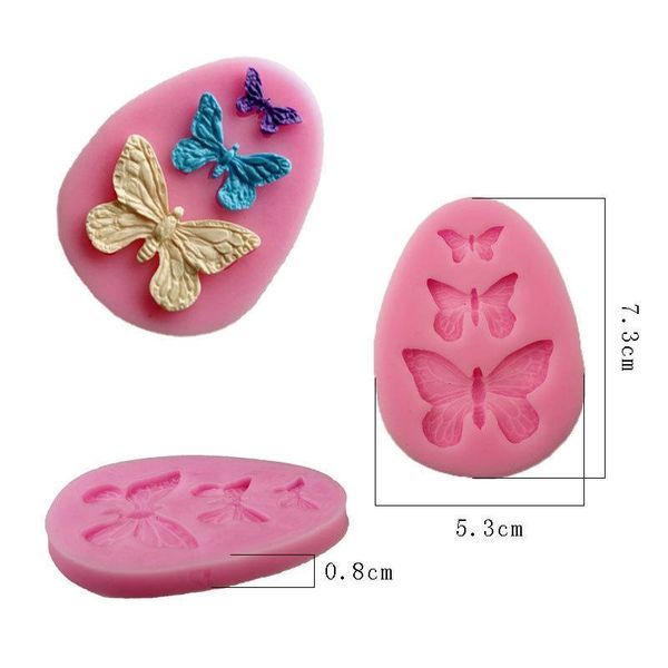 Strumenti per torte Silicone 3D Modalità farfalla Decorazione fondente Stampo Cottura Decorazione Festa Regalo fai da te