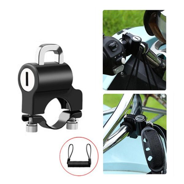 

bike locks bicycle motorcycle helmet lock universal anti-theft metal fixed for 22-24mm handlebar/ frame tube outdoor cycling parts