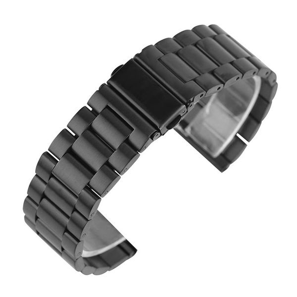 

watch bands 20/22mm black stainless steel replacements for wristwatches, Black;brown