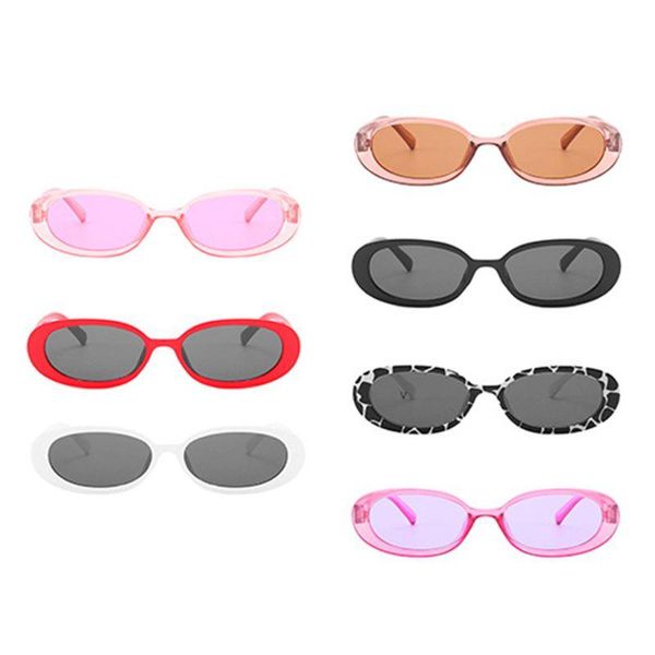 

sunglasses retro irregular driving glass vintage small oval frame, White;black