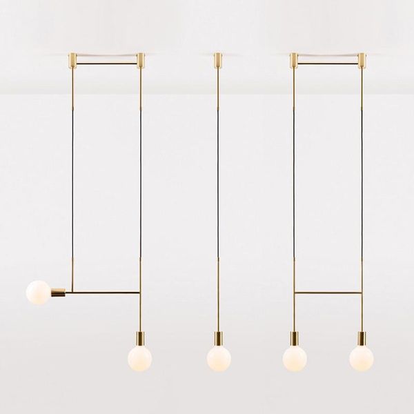 

modern led metal pendant lights wrought iron glass round ball brass rod hanging lamp for living roomcafekitchen nordic lighting lamps