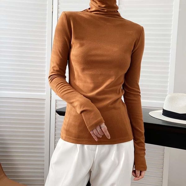 

women's sweaters original design women knit pullover turtleneck casual long sleeve elastic warm skinny pullovers, White;black