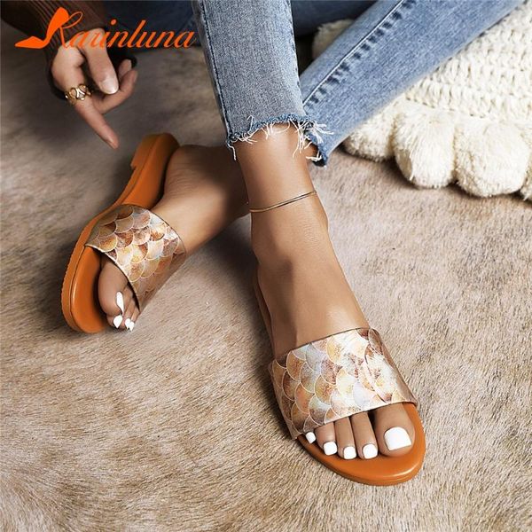 

slippers karin female slides flat with low heel shallow summer 2021 women fashion mixed colors shoes woman, Black