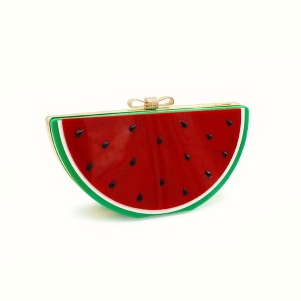 

new fashion acrylic cute fruit shape watermelon banquet hand bag