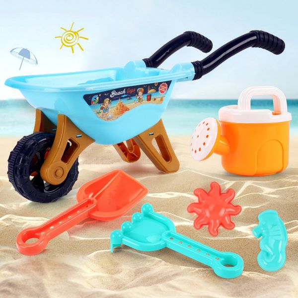 

Beach Toys For Kids 6pcs Baby Beach Game Toys Children Sandbox Set Kit Summer Toys For Beach Play Sand Water Game Play Cart