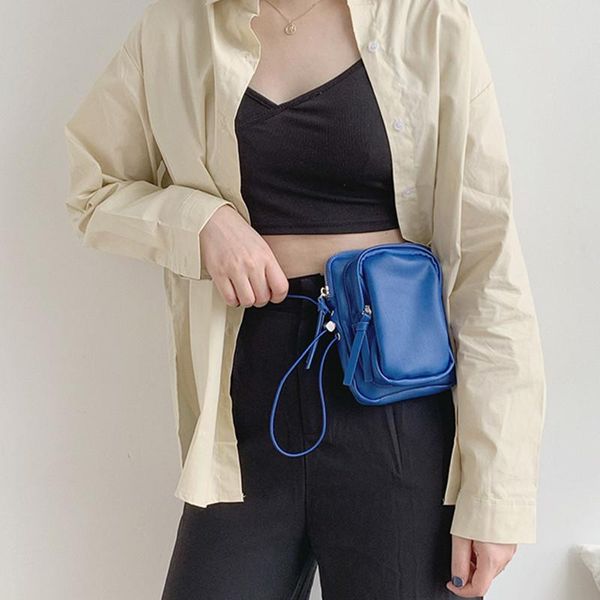 

fashion crossbody bags waist phone packs pu leather belt bag women girl bum pouch shoulder