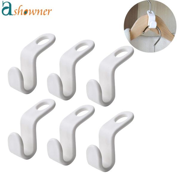 

hooks & rails multi-function wardrobe space-saving stack hanger hook coat plastic closet rack bedroom storage organizer