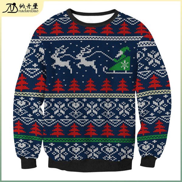 

2021 new sweater graphic printed sweater loose long sleeve sweater swys025, Black