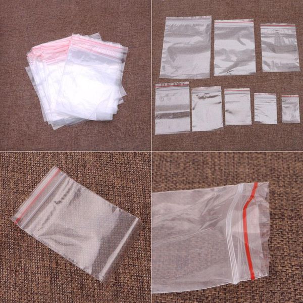 

sizes clear grip self press seal resealable plastic bags 100pcs 32cc gift wrap