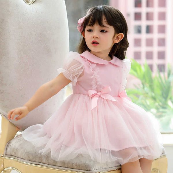 Espanhol bebê menina lolita vestidos verão crianças aniversário vestidos de esfera meninas curva vestido crianças espanha boutique roupas 210615