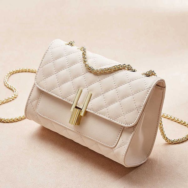 

luxury handbag's genuine cow leather 2021 fashion versatile small fragrance lingge chain single shoulder msenger bag