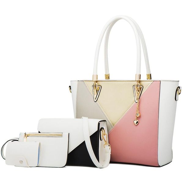 Borse da donna alla moda PU design borsa da donna borsa da 4 pezzi mini borsa a tracolla femminile per il tempo libero all'aperto