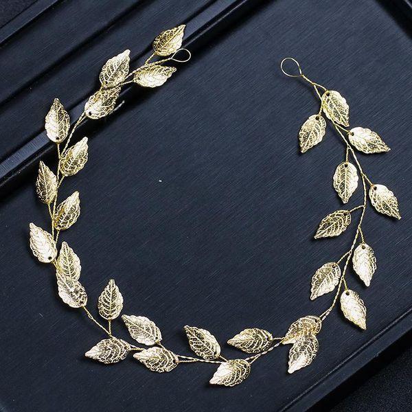 

hair clips & barrettes 2021 gold and white leaf wedding dress accessories band, Golden;silver
