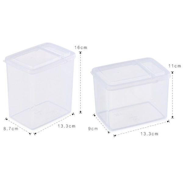 

storage bottles & jars 2pcs transparent box tanks cereal containers clear food saver keepers for kitchen rice grain