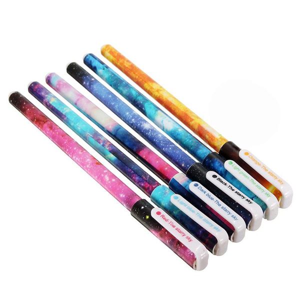 

gel pens 6pcs 0.38mm sky starry pen students office writing stationery watercolor