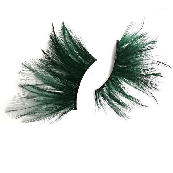 

false colored eyelashes natural real mink fluffy style eye lash extension makeup colorful eyelash1