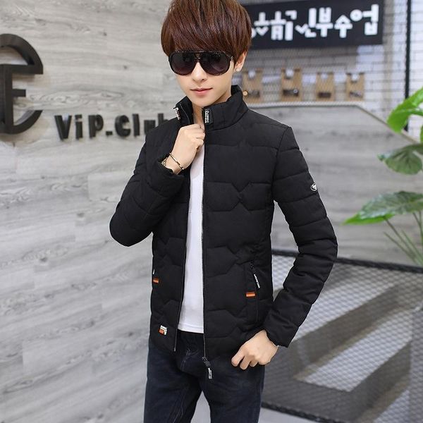 

men's jackets men's winter cotton padded jacket thickened short, Black;brown