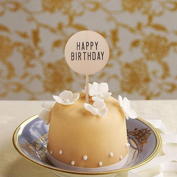 

other festive & party supplies cakes printed cards happy birthday hats decorative wooden congratulation card 10 pcs/pack
