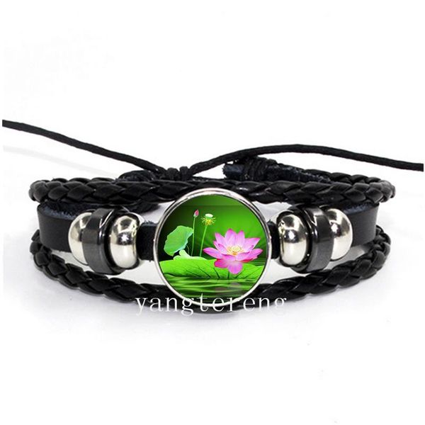 

link, chain 2pcs vintage leather rope woven combination black bracelet@b20