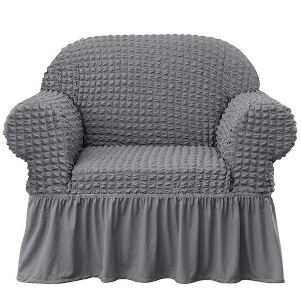 

chair covers stretch sofa cover skirt 1 piece universal seersucker with lotus leaf single person multifunctional