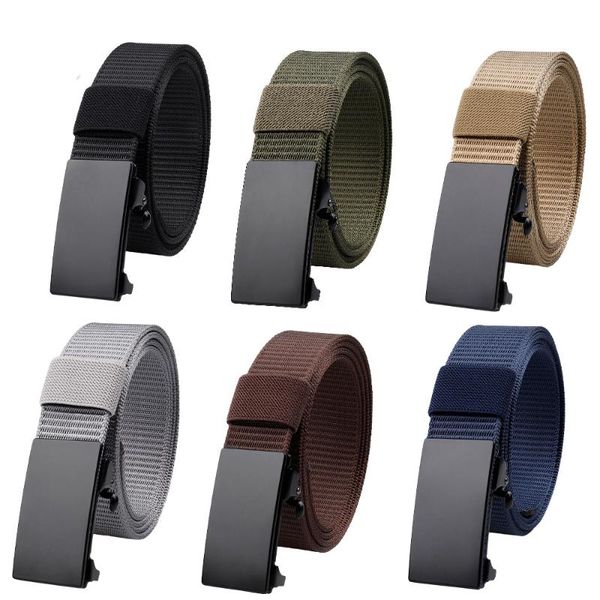 

belts men /woman alloy automatic buckle nylon tactical designer belt outdoor casual trousers men's 90cm-140cm, Black;brown