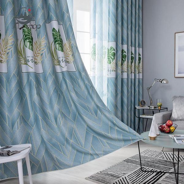 

curtain & drapes as the nordic simple fresh and natural printing shading customization is exquisite for living dining room bedroom