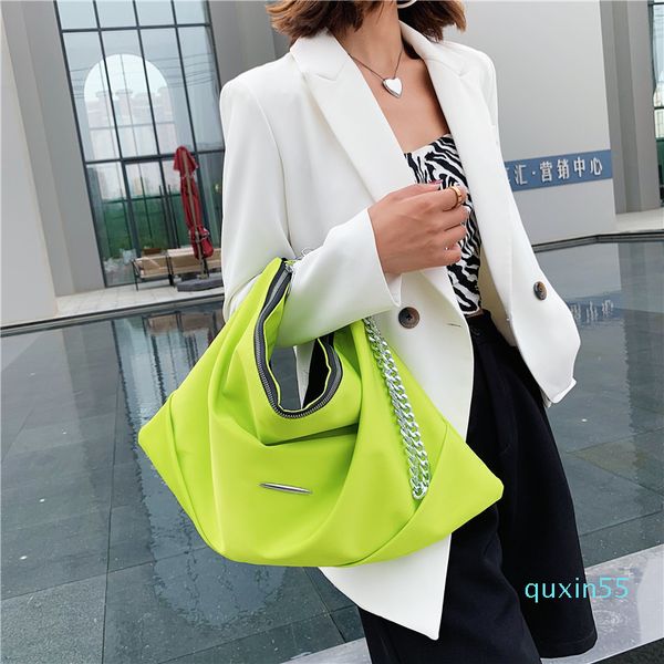 

casual nylon tote task for women large capacity shoulder bag metals chain handbag digner crossbody tasks shopping bags