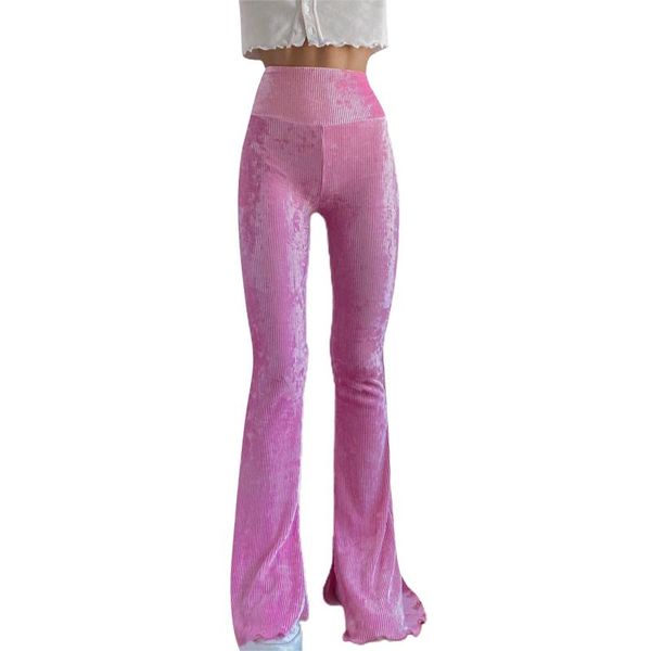 

women's pants & capris 2021 ladies' high-waisted abdomen showing figure flared pants, a must-have for spring and autumn, Black;white