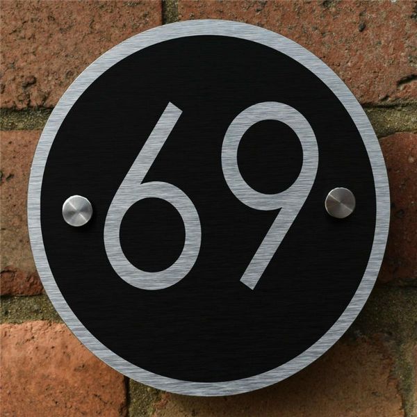 

house number aluminium composite sign plaques door personalised plate 2 sizes other hardware