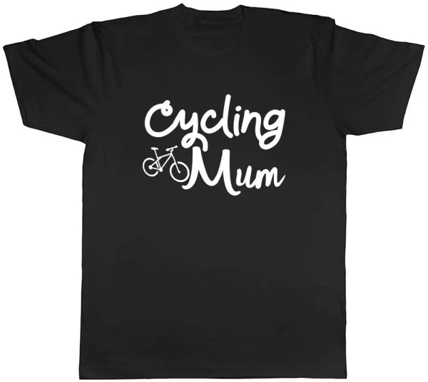

cycling mum mens t-shirt tee, White;black