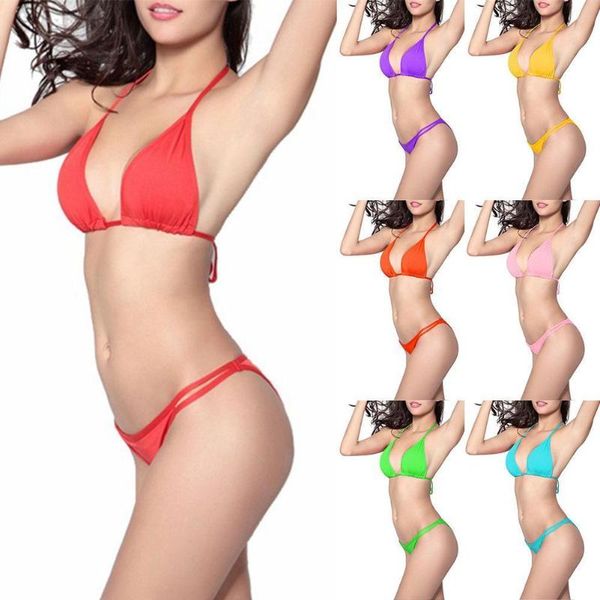 

pure color seductive open back strap split beach swimsuit suit j6o5 women's swimwear, White;black