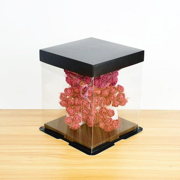 

gift wrap 1pcs transparent box flowers cake candy pvc packaging valentine's day wedding birthday party decoration supplies