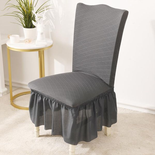 

skirt pendulum elastic chair cover monochrome dining high-end jacquard full table and covers