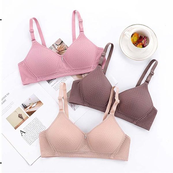 

bras bra without frame seamless for women sports wire female floral breathable underwear bralette running brassire, Red;black