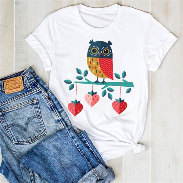 

men lady sloth summer mens bird strawberry cartoon ladies tee female clothes graphic clothing, White;black